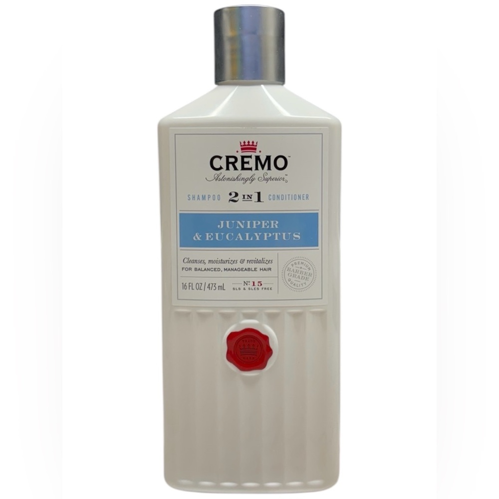 Cremo 2 in 1 Shampoo Conditioner JUNIPER & EUCALYPTUS No.15 SLS & SLES Free